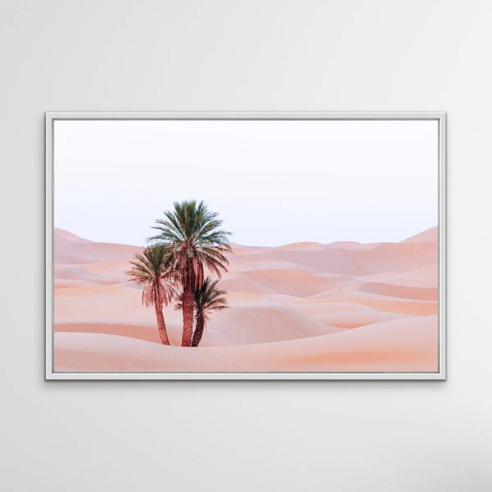 Desert Palm- Boho Pastel Morocco Photographic Desert Landscape Print