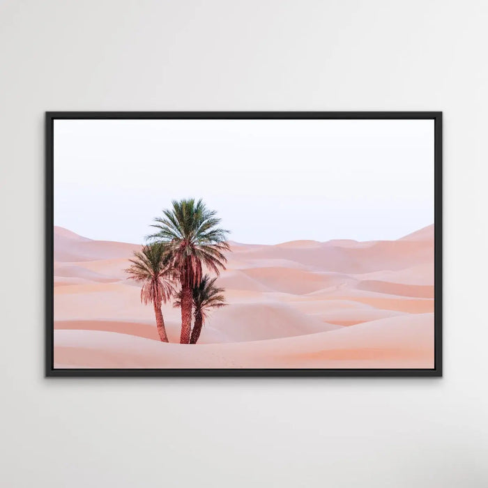 Desert Palm- Boho Pastel Morocco Photographic Desert Landscape Print