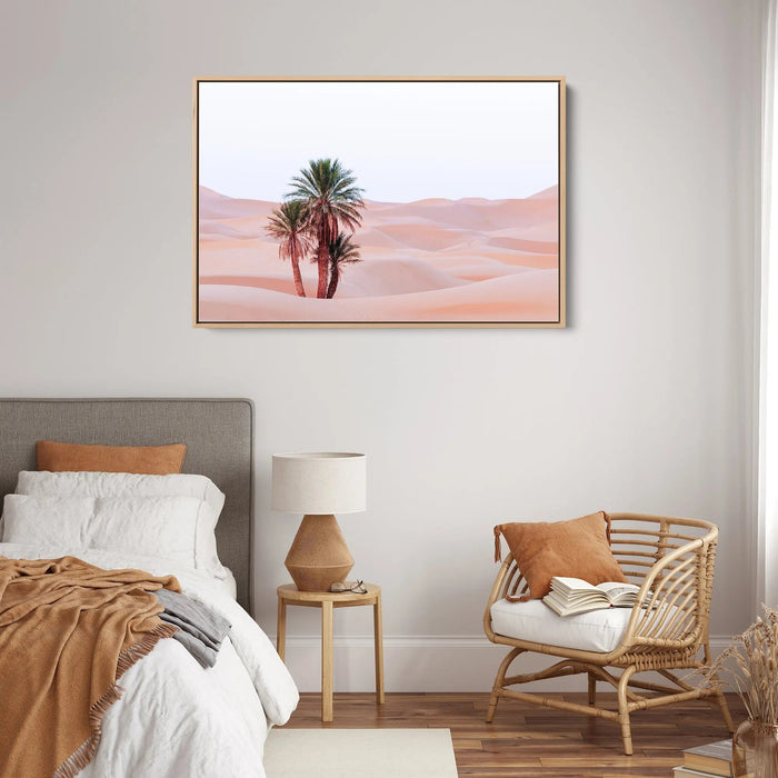 Desert Palm- Boho Pastel Morocco Photographic Desert Landscape Print