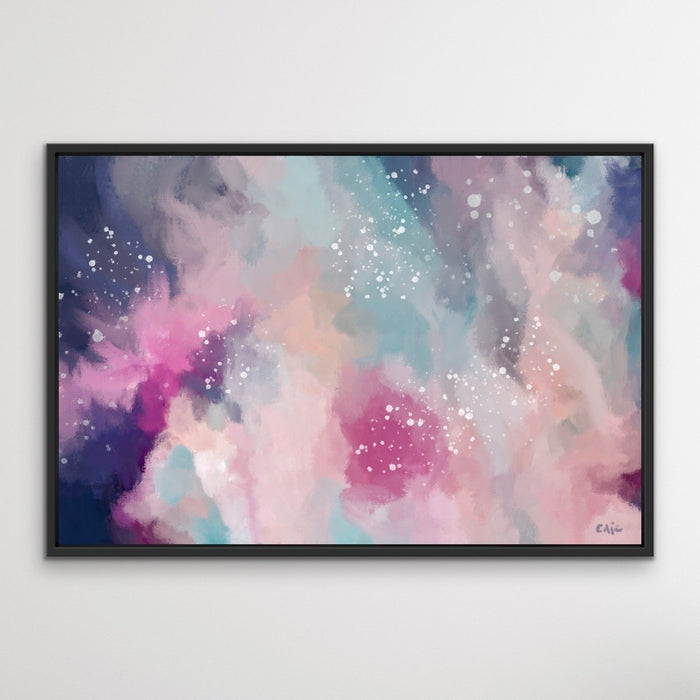 Dreamtime - Colourful Abstract Pink Blue Artwork Canvas Print, Wall Art, Ozark Home 