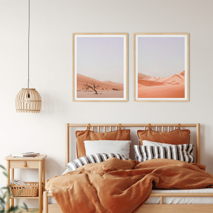 Dreamy Deserts - Two Piece Boho Desert Photographic Print Set, Wall Art, Ozark Home 