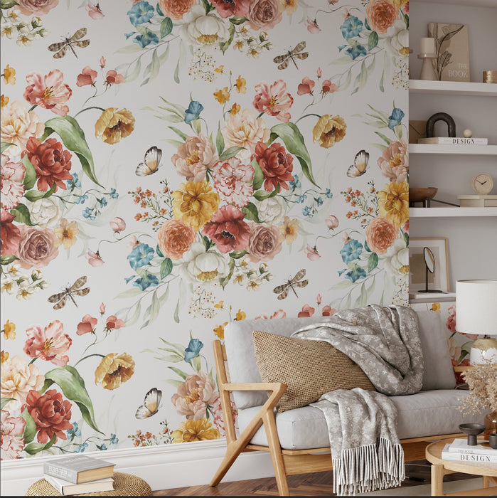 Dutch Florals - Light - Wallpaper