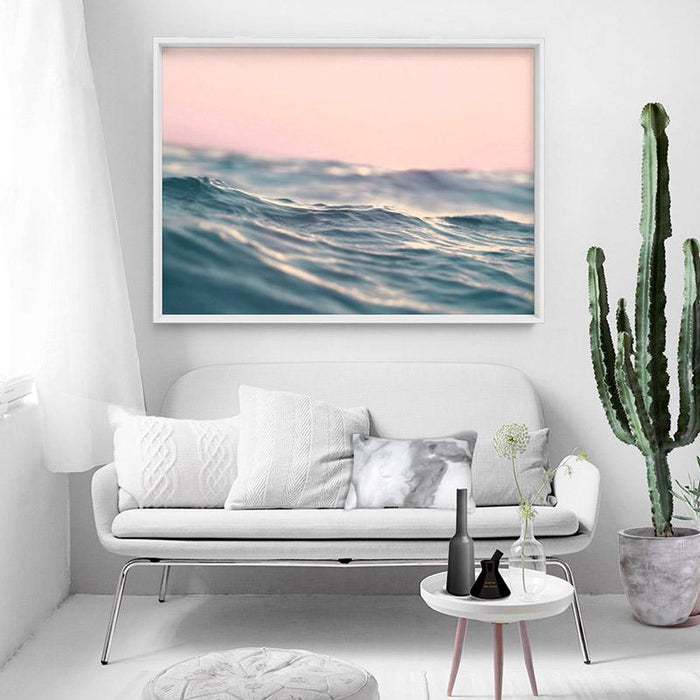 Soft Waves & Blush Sky - Art Print - Ozark Home