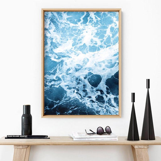 Ocean Beach Waves & Sea Foam II - Art Print - Ozark Home