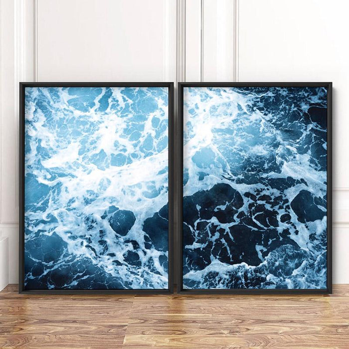 Ocean Beach Waves & Sea Foam II - Art Print - Ozark Home