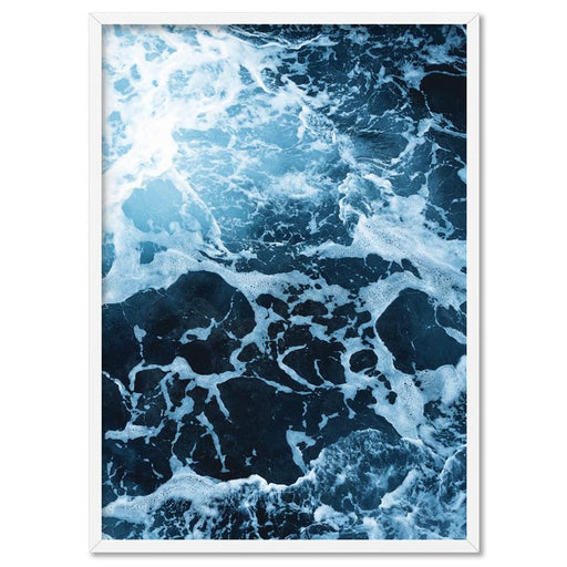 Ocean Beach Waves & Sea Foam I - Art Print - Ozark Home