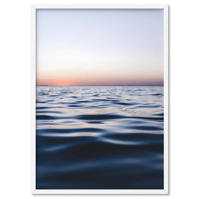 Calm Ocean Horizon at Dusk - Art Print - Ozark Home