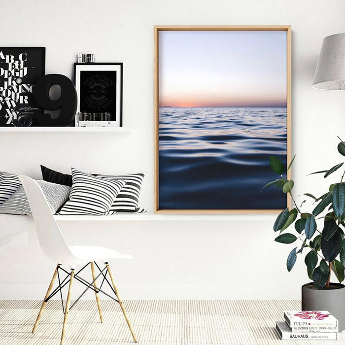 Calm Ocean Horizon at Dusk - Art Print - Ozark Home