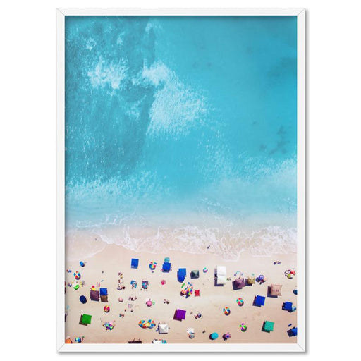 Aerial Beach Summer Day Out - Art Print - Ozark Home