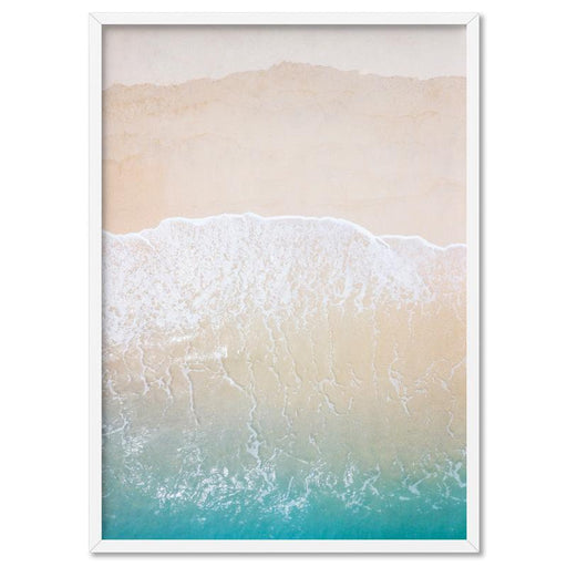 Aerial Coastal Sandy Beach - Art Print - Ozark Home