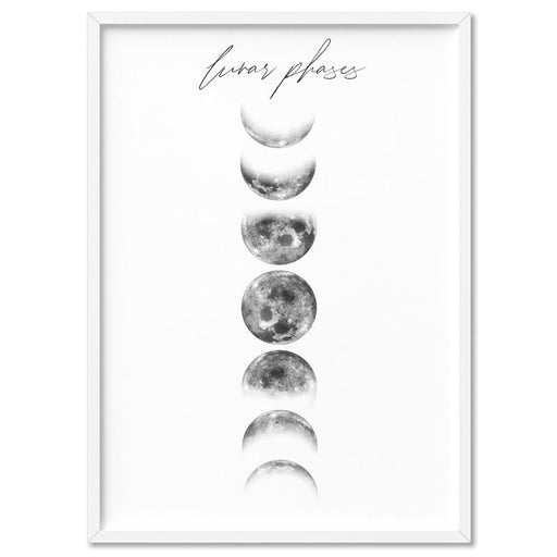 Lunar Moon Phases - Art Print - Ozark Home