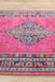 Erdek Pink Stonewashed Diamond Medallion Vintage Runner Rug, Rugs, Ozark Home 