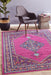 Erdek Pink Stonewashed Diamond Medallion Vintage Rug, Rugs, Ozark Home 