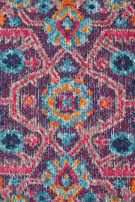 Erdek Pink Stonewashed Diamond Medallion Vintage Rug, Rugs, Ozark Home 