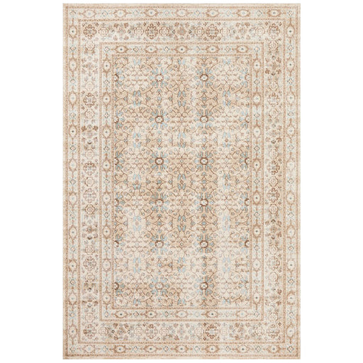 Erdek Bone Stonewashed Floral Grid Vintage Rug, Rugs, Ozark Home 