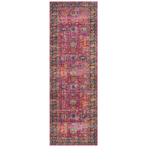 Erdek Pink Stonewashed Floral Garden Vintage Runner Rug, Rugs, Ozark Home 