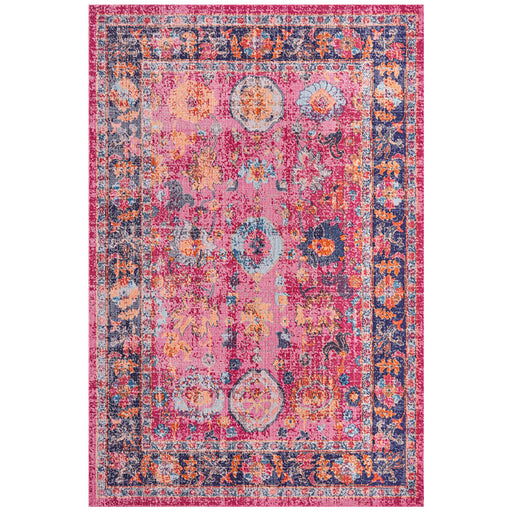 Erdek Pink Stonewashed Floral Garden Vintage Rug, Rugs, Ozark Home 