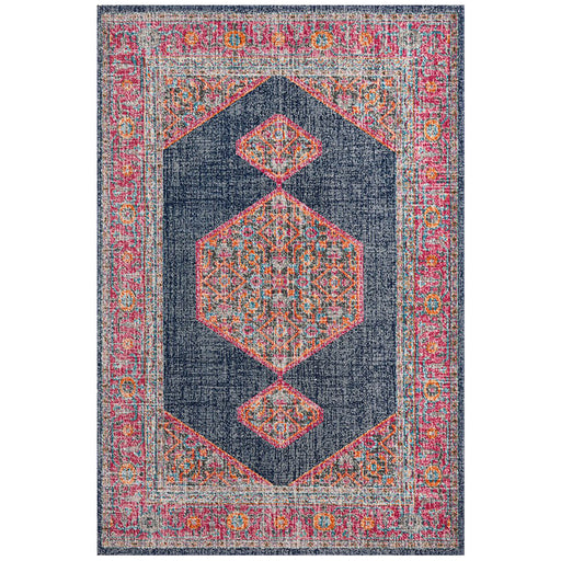 Erdek Navy Stonewashed Aztec Figaree Vintage Rug, Rugs, Ozark Home 