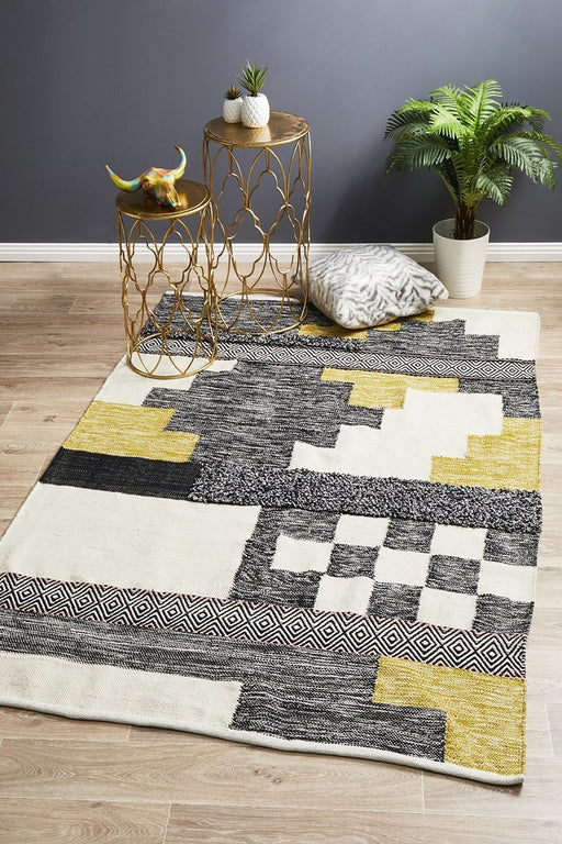 Ekma Multicoloured Unite Textured Wool Rug, Rugs, Ozark Home 