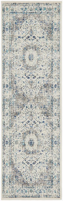 Ellora White Faded Transitional Medallion Contemporary Rug, Rugs, Ozark Home 