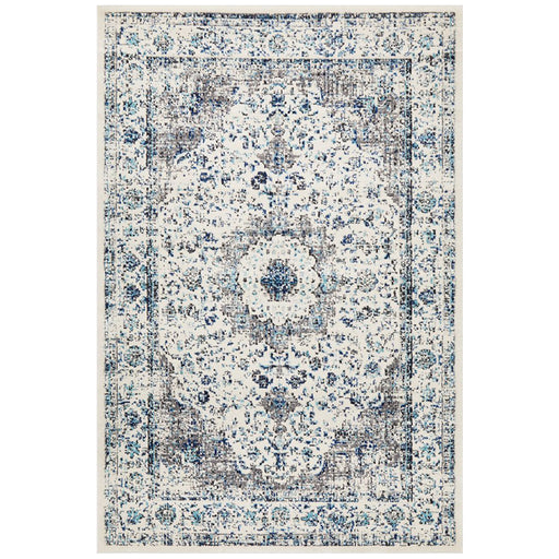 Ellora White Faded Transitional Medallion Contemporary Rug, Rugs, Ozark Home 