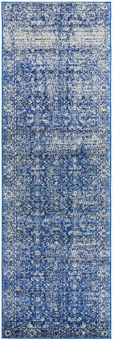 Ellora Navy Faded Transitional Grid Contemporary Rug, Rugs, Ozark Home 