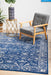 Ellora Navy Faded Transitional Grid Contemporary Rug, Rugs, Ozark Home 