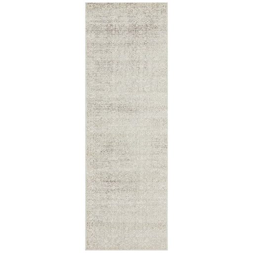 Ellora Silver Faded Transitional Grid Contemporary Runner Rug, Rugs, Ozark Home 