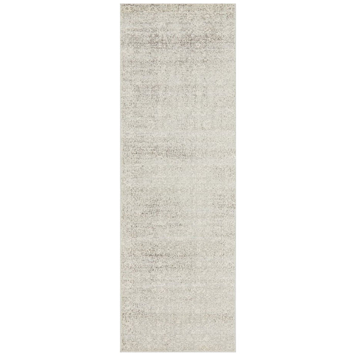 Ellora Silver Faded Transitional Grid Contemporary Runner Rug, Rugs, Ozark Home 