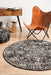 Ellora Charcoal Round Faded Transitional Medallion Contemporary Rug, Rugs, Ozark Home 