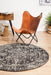 Ellora Charcoal Round Faded Transitional Medallion Contemporary Rug, Rugs, Ozark Home 