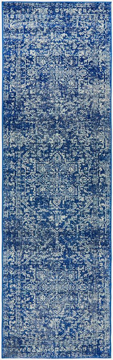 Ellora Navy Faded Transitional Medallion Contemporary Rug, Rugs, Ozark Home 