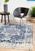 Ellora White & Navy Faded Transitional Medallion Contemporary Rug, Rugs, Ozark Home 