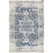 Ellora White & Navy Faded Transitional Medallion Contemporary Rug, Rugs, Ozark Home 