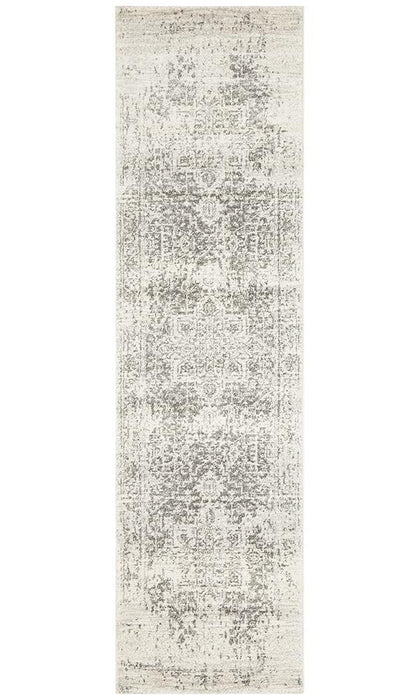 Ellora White & Silver Faded Transitional Contemporary Rug, Rugs, Ozark Home 