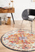 Ellora White & Multicoloured Round Faded Transitional Medallion Contemporary Rug, Rugs, Ozark Home 