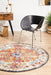 Ellora White & Multicoloured Round Faded Transitional Medallion Contemporary Rug, Rugs, Ozark Home 