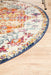 Ellora White & Multicoloured Round Faded Transitional Medallion Contemporary Rug, Rugs, Ozark Home 