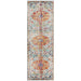 Ellora White & Multicoloured Faded Transitional Medallion Contemporary Runner Rug, Rugs, Ozark Home 