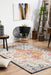 Ellora White & Multicoloured Faded Transitional Medallion Contemporary Rug, Rugs, Ozark Home 