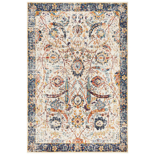 Ellora Ivory Faded Transitional Floral Contemporary Rug, Rugs, Ozark Home 