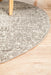 Ellora Grey Round Faded Transitional Grid Contemporary Rug, Rugs, Ozark Home 