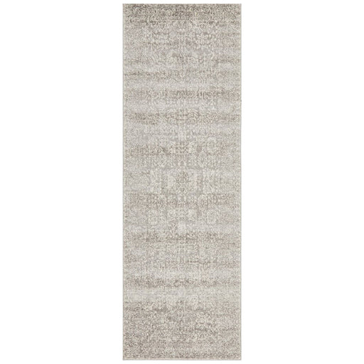 Ellora Silver Faded Transitional Floral Medallion Contemporary Runner Rug, Rugs, Ozark Home 