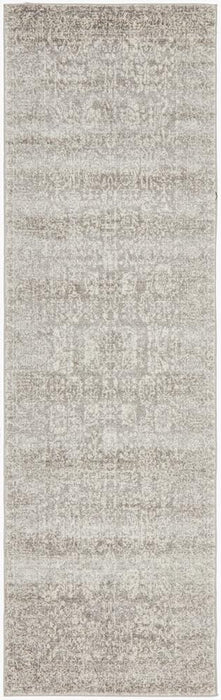 Ellora Grey Faded Transitional Grid Contemporary Rug, Rugs, Ozark Home 