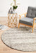 Ellora Silver Round Faded Transitional Aztec Contemporary Rug, Rugs, Ozark Home 