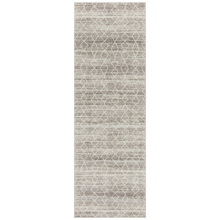 Ellora Silver Faded Transitional Aztec Contemporary Runner Rug, Rugs, Ozark Home 