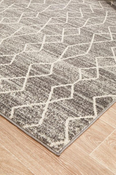 Ellora Silver Faded Transitional Aztec Contemporary Rug, Rugs, Ozark Home 