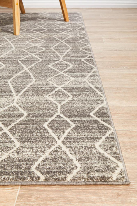 Ellora Silver Faded Transitional Aztec Contemporary Rug, Rugs, Ozark Home 