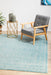 Ellora Blue Round Faded Transitional Floral Grid Contemporary Rug, Rugs, Ozark Home 