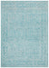 Ellora Blue Round Faded Transitional Floral Grid Contemporary Rug, Rugs, Ozark Home 